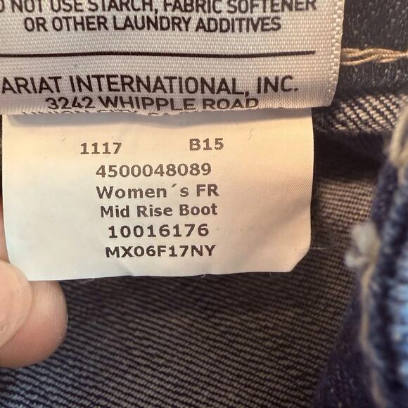 Ariat NWT FR Jeans Cat 2 Women’s 25S (actual 28x30) MidRise Bootcut Blue Quartz - Picture 14 of 15